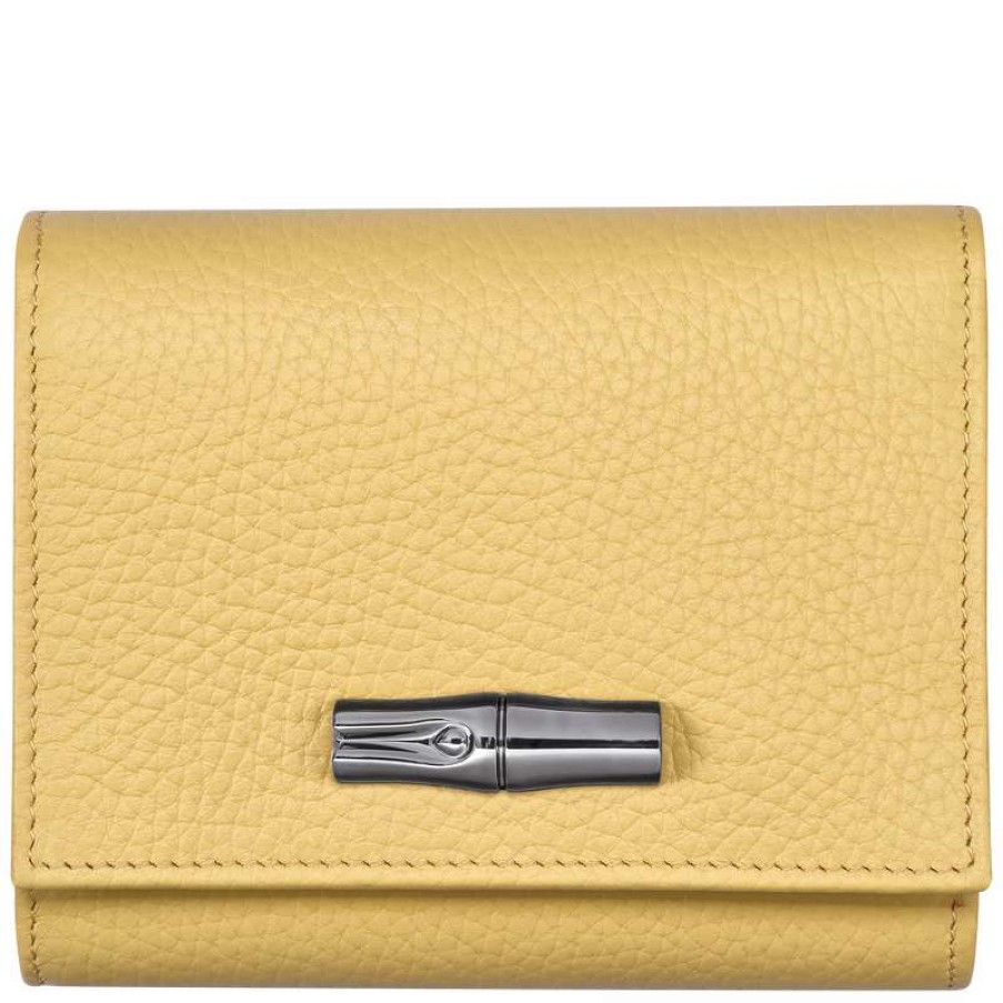 Clearance Longchamp Roseau Essential Wallet Wheat Leather