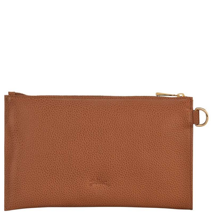 Hot Longchamp Le Foulonne Pouch Caramel Leather