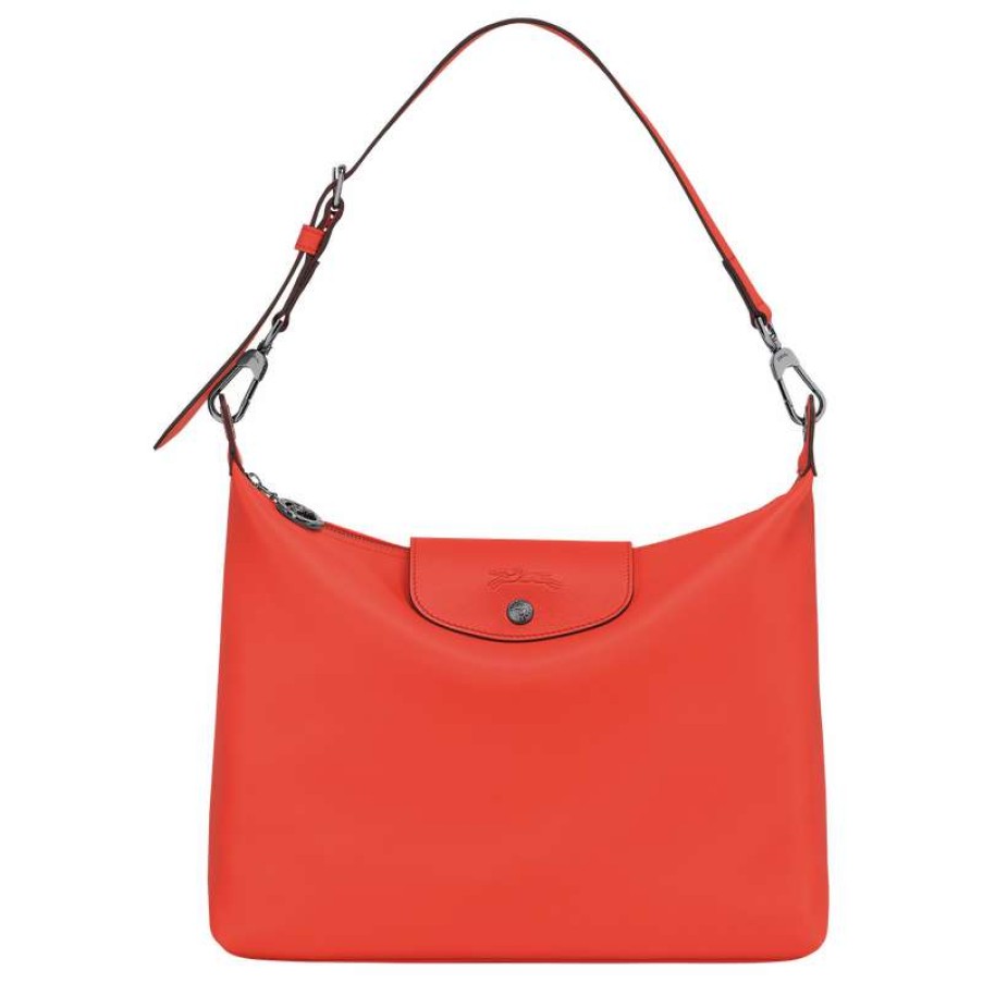 Hot Longchamp Le Pliage Xtra M Hobo Bag Orange Leather