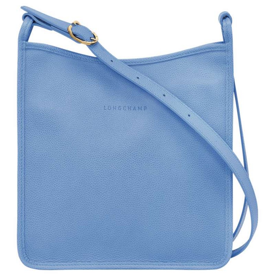 Best Longchamp Le Foulonne M Crossbody Bag Cloud Blue Leather