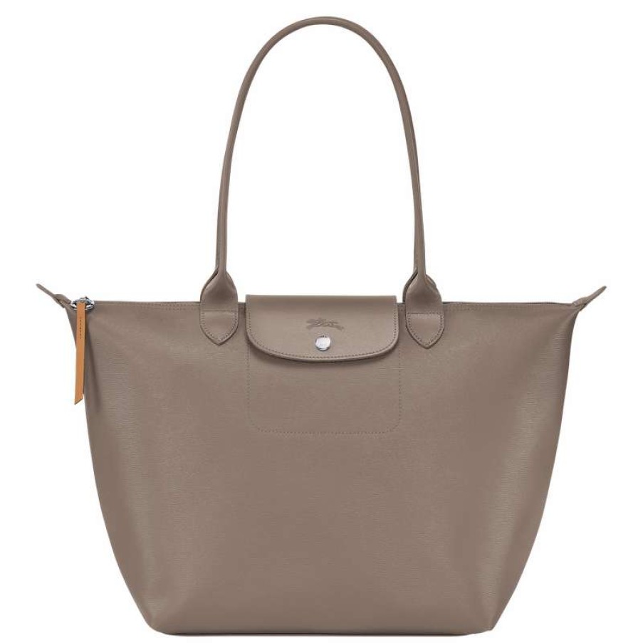 Best Longchamp Le Pliage City L Tote Bag Taupe Canvas