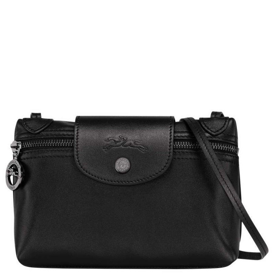 Clearance Longchamp Le Pliage Xtra Crossbody Bag Black Leather