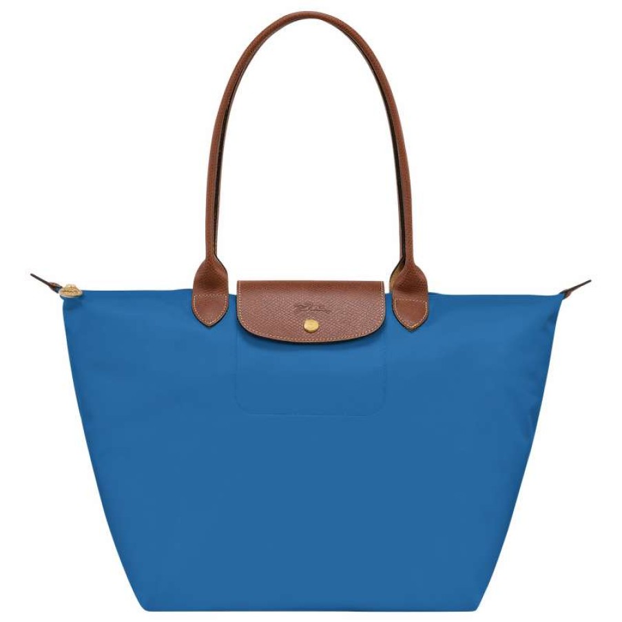 Hot Longchamp Le Pliage Original L Tote Bag Cobalt Recycled Canvas