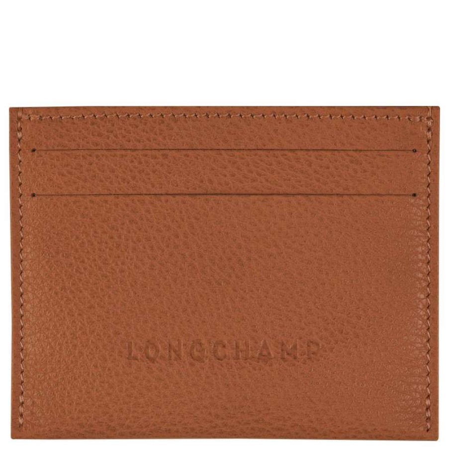 Online Longchamp Le Foulonne Cardholder Caramel Leather