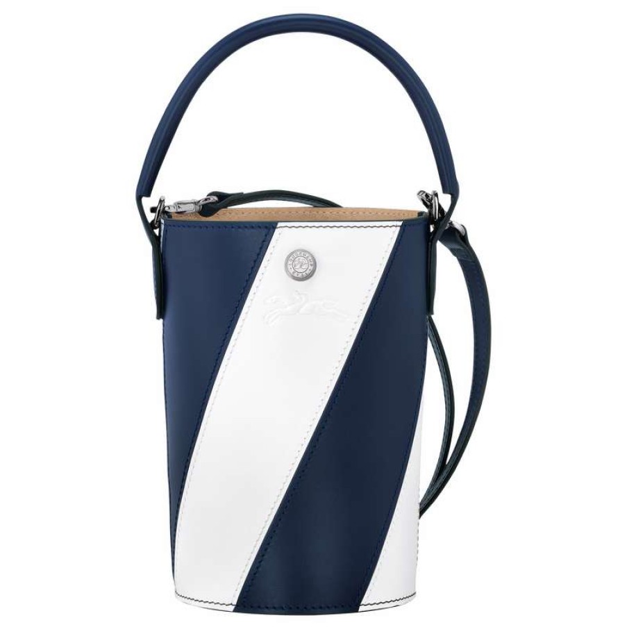 Clearance Longchamp Epure Xs Crossbody Bag Navy/White Leather