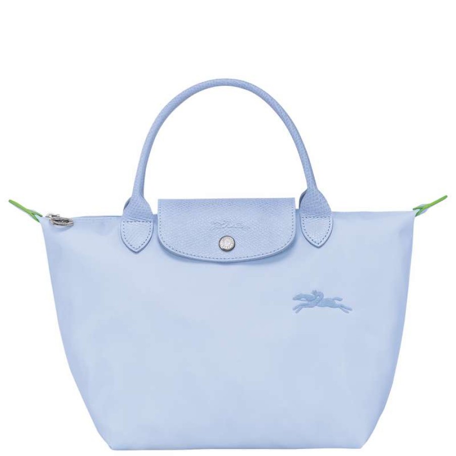 Best Longchamp Le Pliage Green S Handbag Sky Blue Recycled Canvas