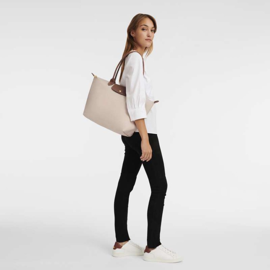 Hot Longchamp Le Pliage Original L Tote Bag Paper Recycled Canvas