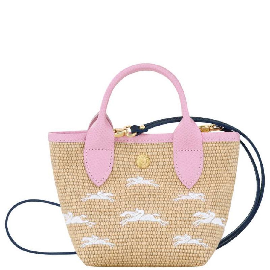 Wholesale Longchamp Le Panier Pliage Xs Basket Pink Canvas