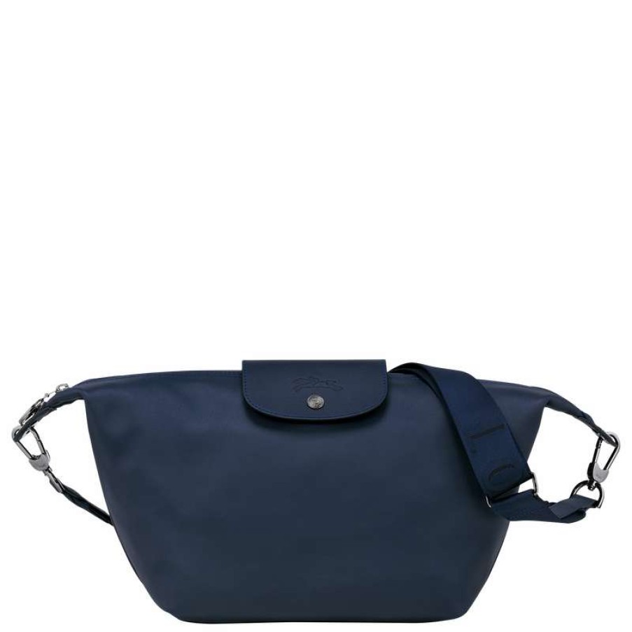 Clearance Longchamp Le Pliage Xtra S Hobo Bag Navy Leather