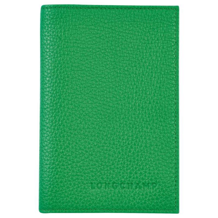 Clearance Longchamp Le Foulonne Passport Cover Lawn Leather