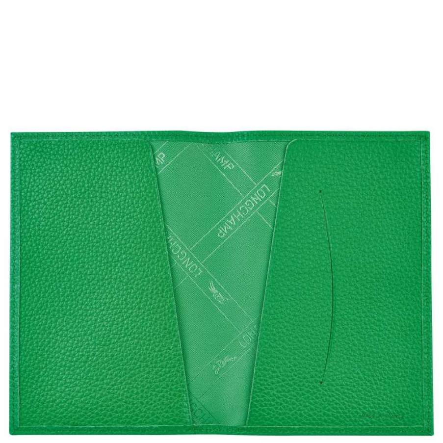 Clearance Longchamp Le Foulonne Passport Cover Lawn Leather