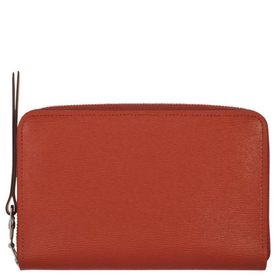 New Longchamp Le Pliage City Wallet Terracotta Canvas